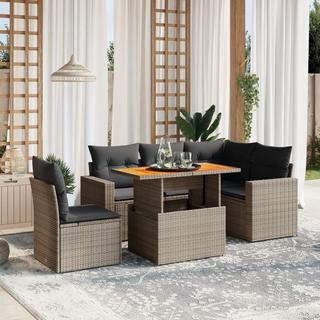 VidaXL set divano da giardino Polirattan  