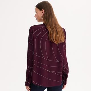 La Redoute Collections Bluse Henley Ausschnitt Grafischer Print  