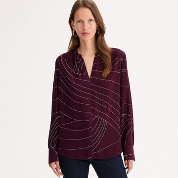 Bluse mit Henley-Ausschnitt