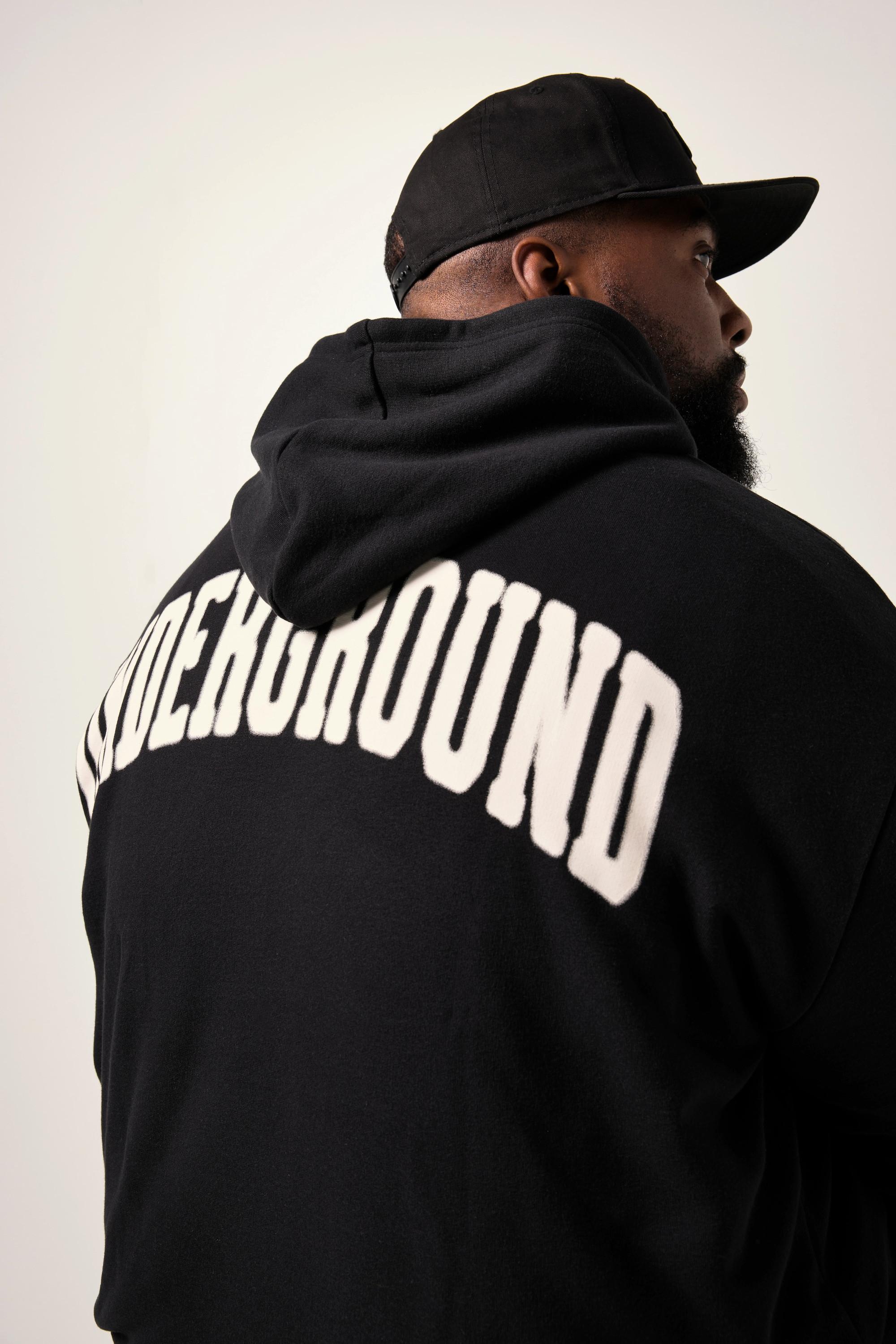 Sthuge Sweat-shirt à capuche Oversize avec imprimés  