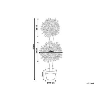 Beliani Plante artificielle en Matière synthétique Traditionnel BUXUS BALL TREE  