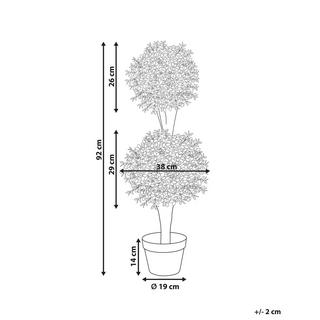 Beliani Pianta artificiale en Materiale sintetico BUXUS BALL TREE  