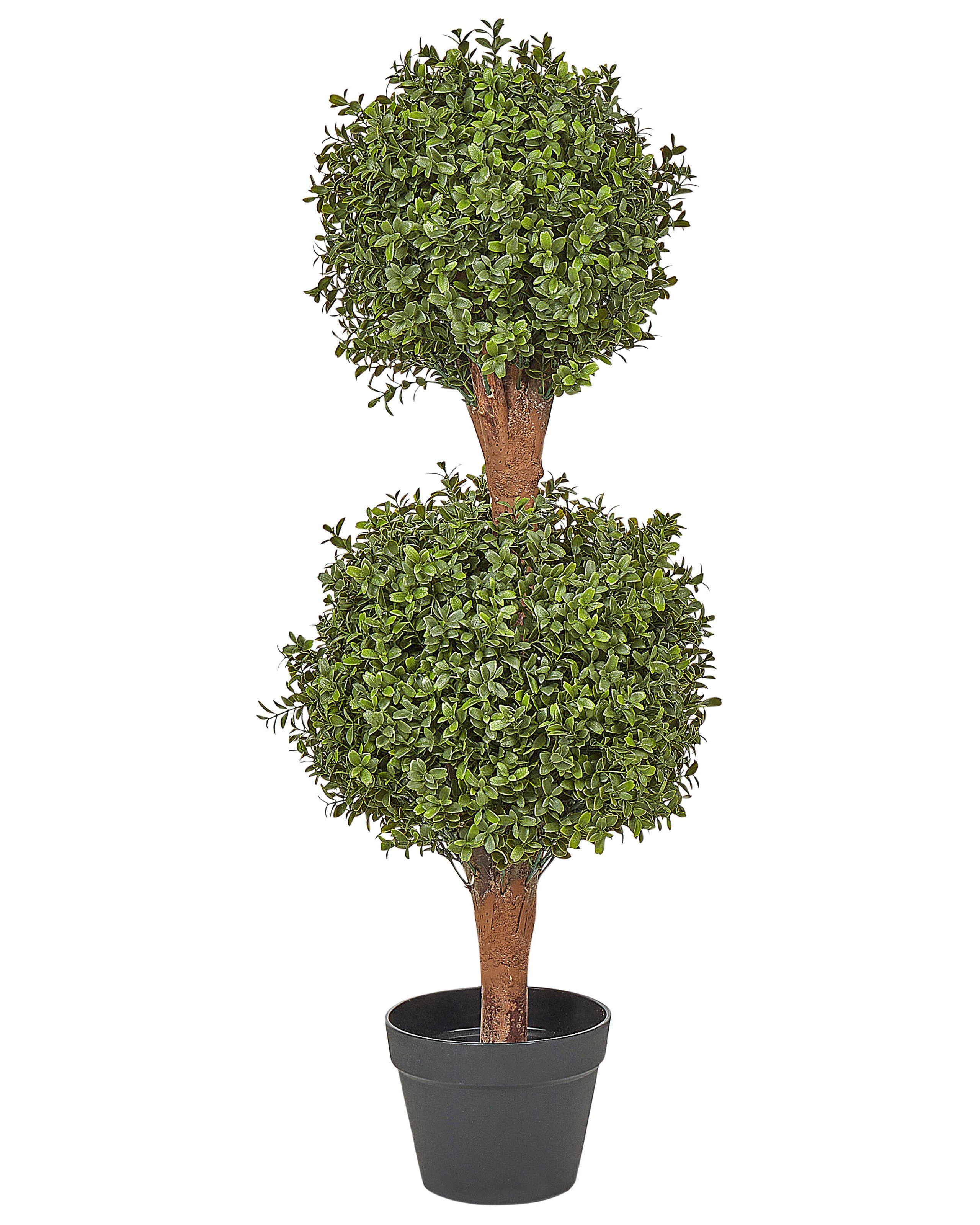 Beliani Kunstpflanze aus Kunststoff Klassisch BUXUS BALL TREE  