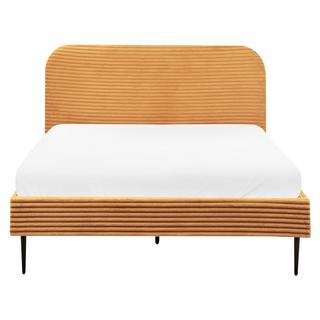 Beliani Bett mit Lattenrost aus Cord Glamourös FLAYAT  