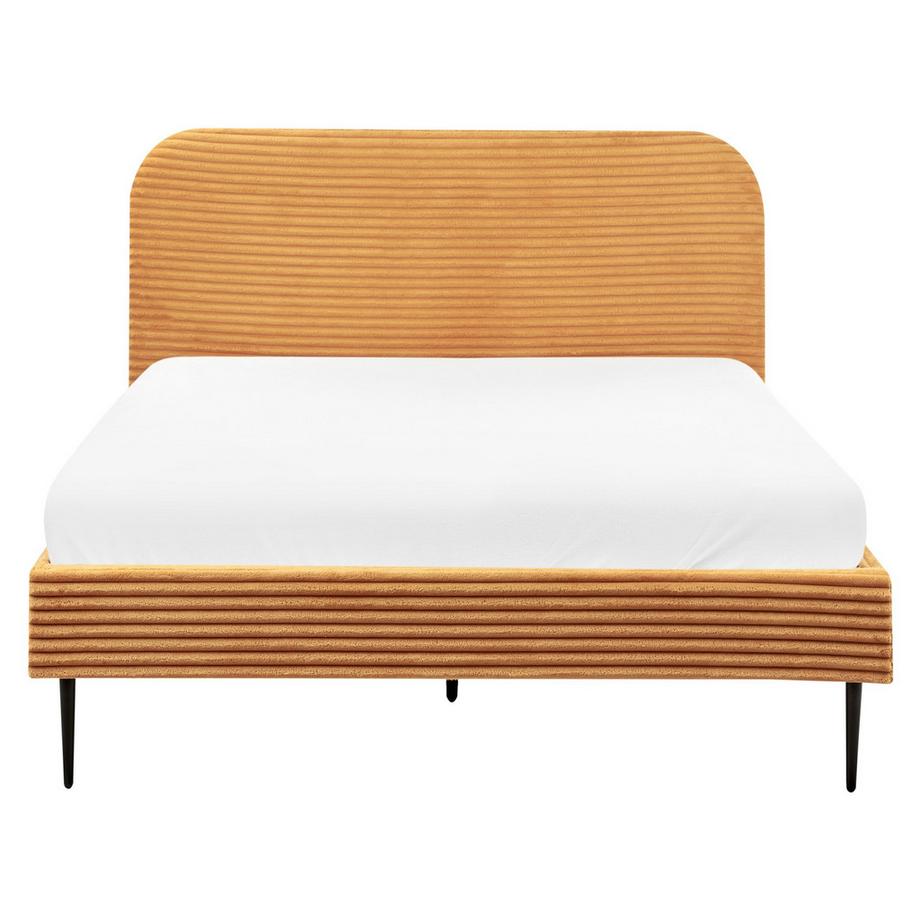 Beliani Bett mit Lattenrost aus Cord Glamourös FLAYAT  