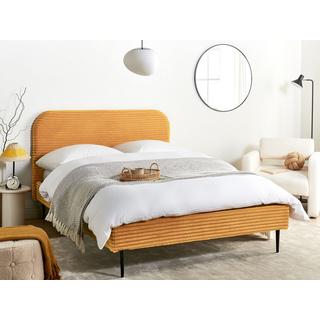 Beliani Bett mit Lattenrost aus Cord Glamourös FLAYAT  