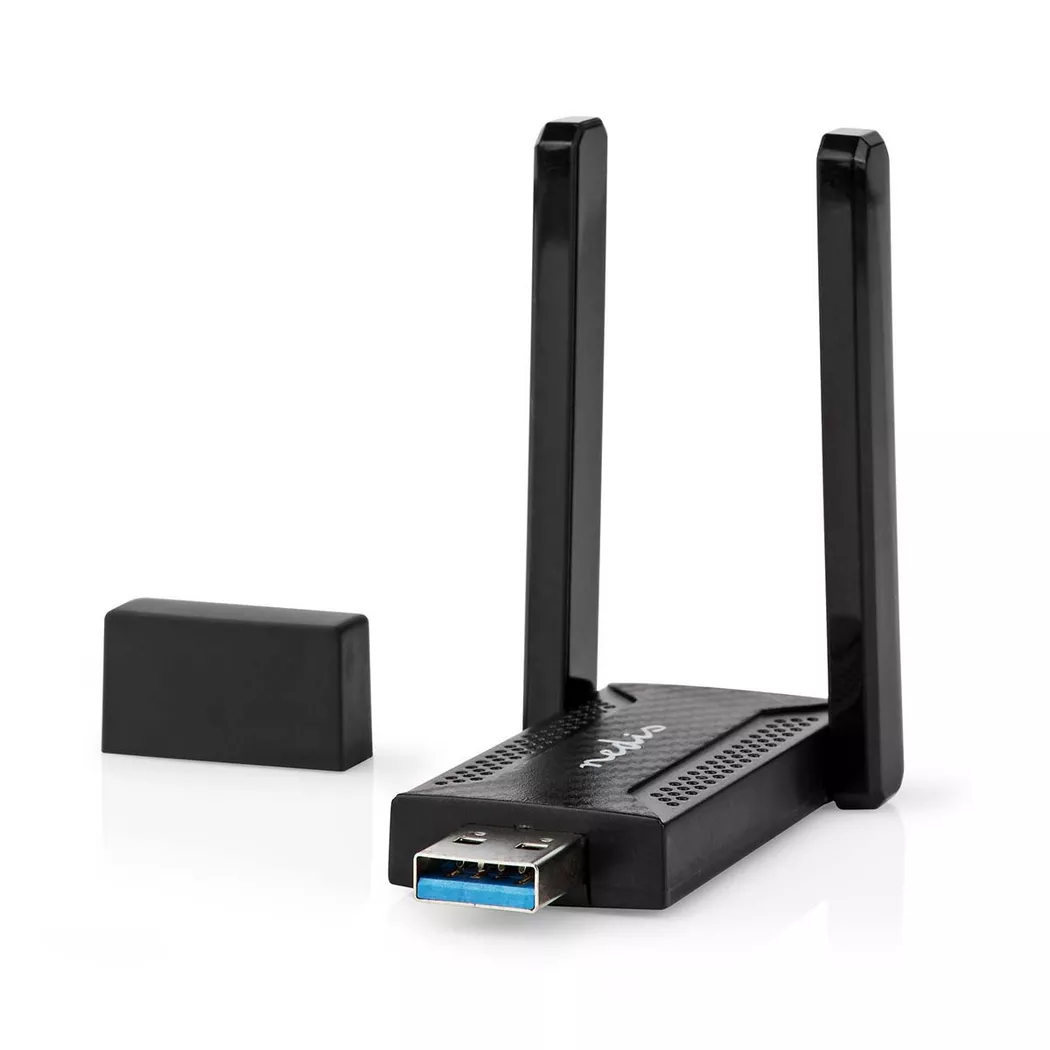 Nedis Network Dongle | Wi-Fi | AC1200 | 2.4/5 GHz (Dual Band) | USB3.0 | Wi-Fi speed total: 1200 Mbps | Windows 10 / Windows 11 / Windows 8