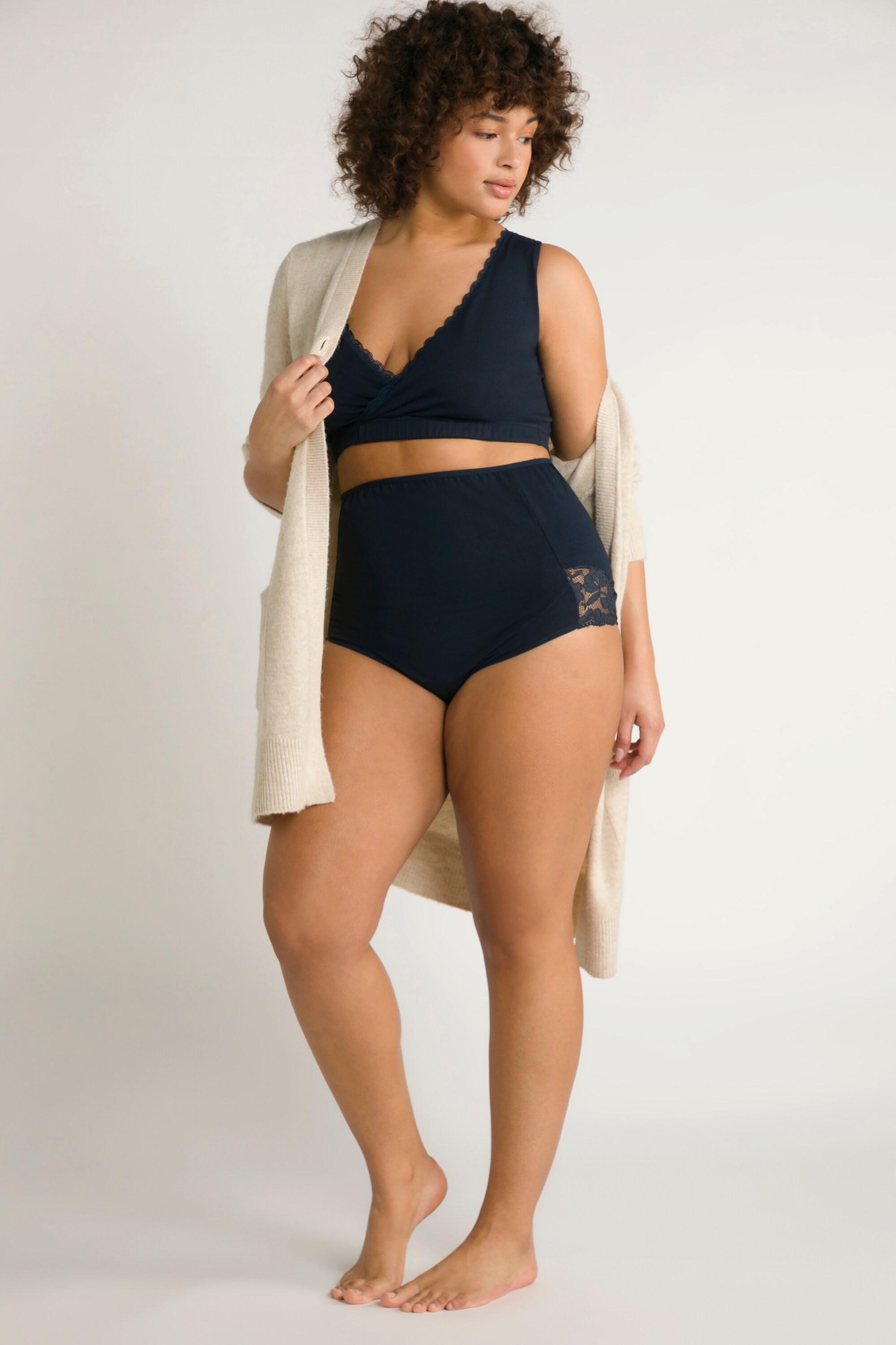 Ulla Popken Bellieva Slip Vita Alta Inserto Sopra La Pancia Cotone Biologico  