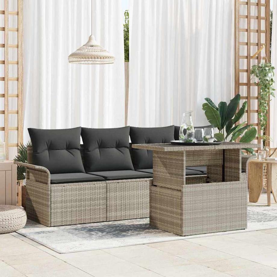 VidaXL Ensemble de canapé de jardin poly rattan  