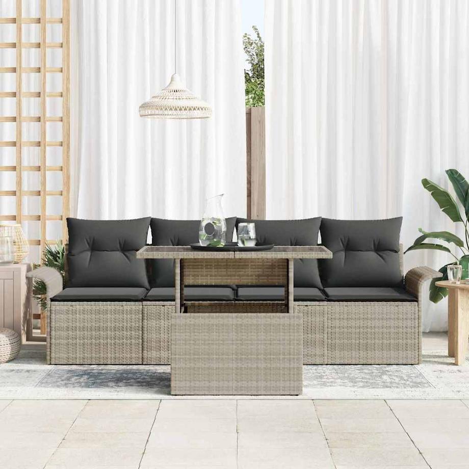 VidaXL Ensemble de canapé de jardin poly rattan  