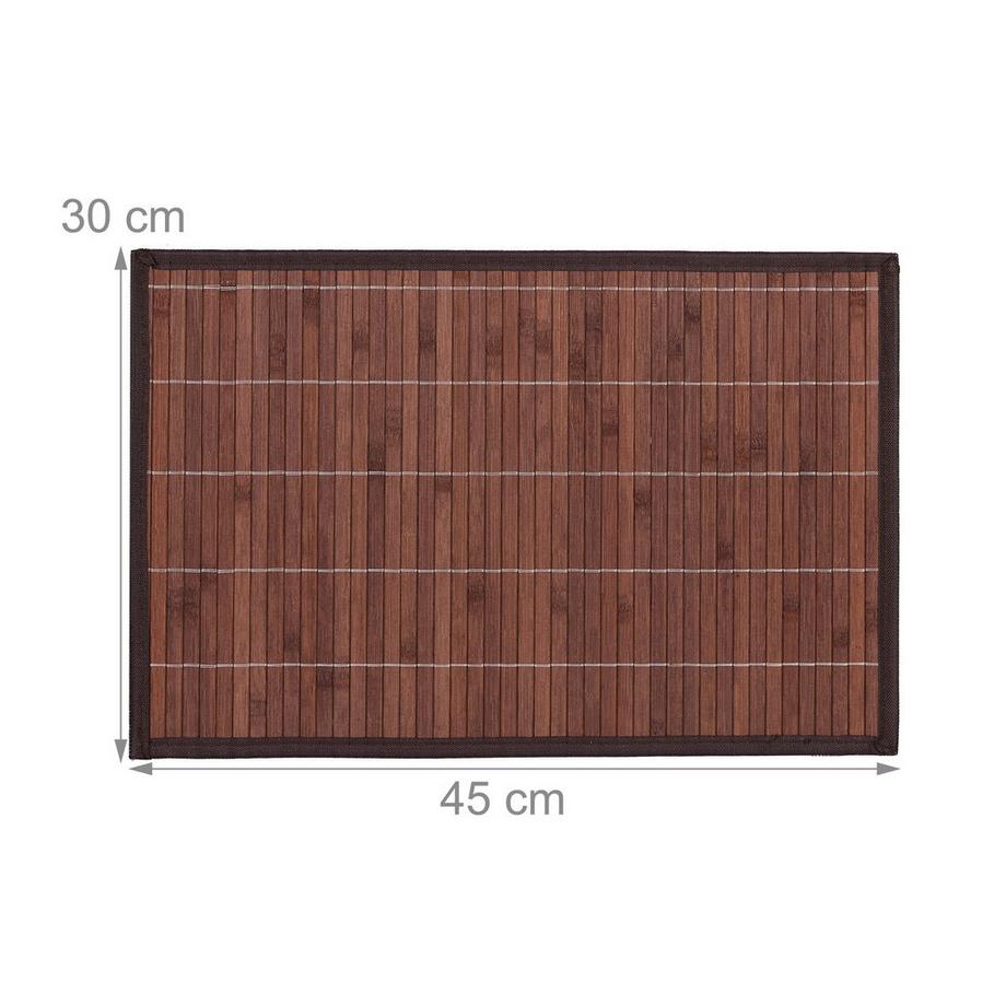 Northio  Lot de 4 sets de table en bambou 