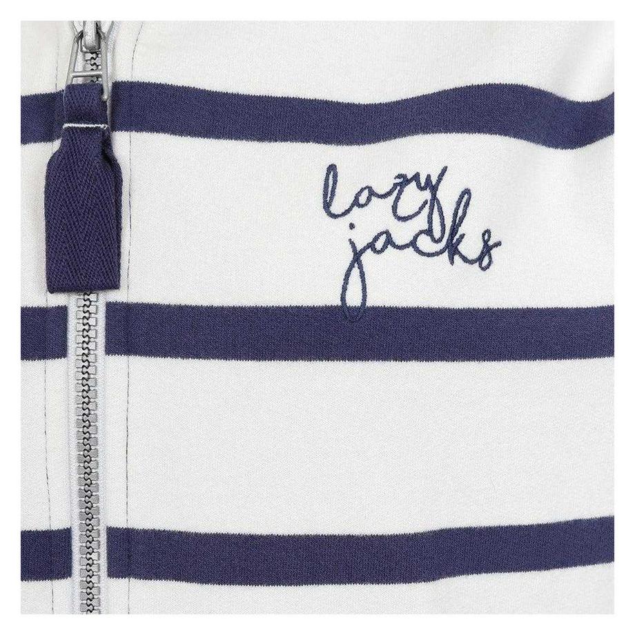 Lazy Jacks Sweat à capuche zippé rayé  