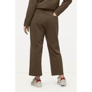 Ulla Popken  Pantaloni culotte in cotone biologico con cintura elastica e taglio della gamba svasato 