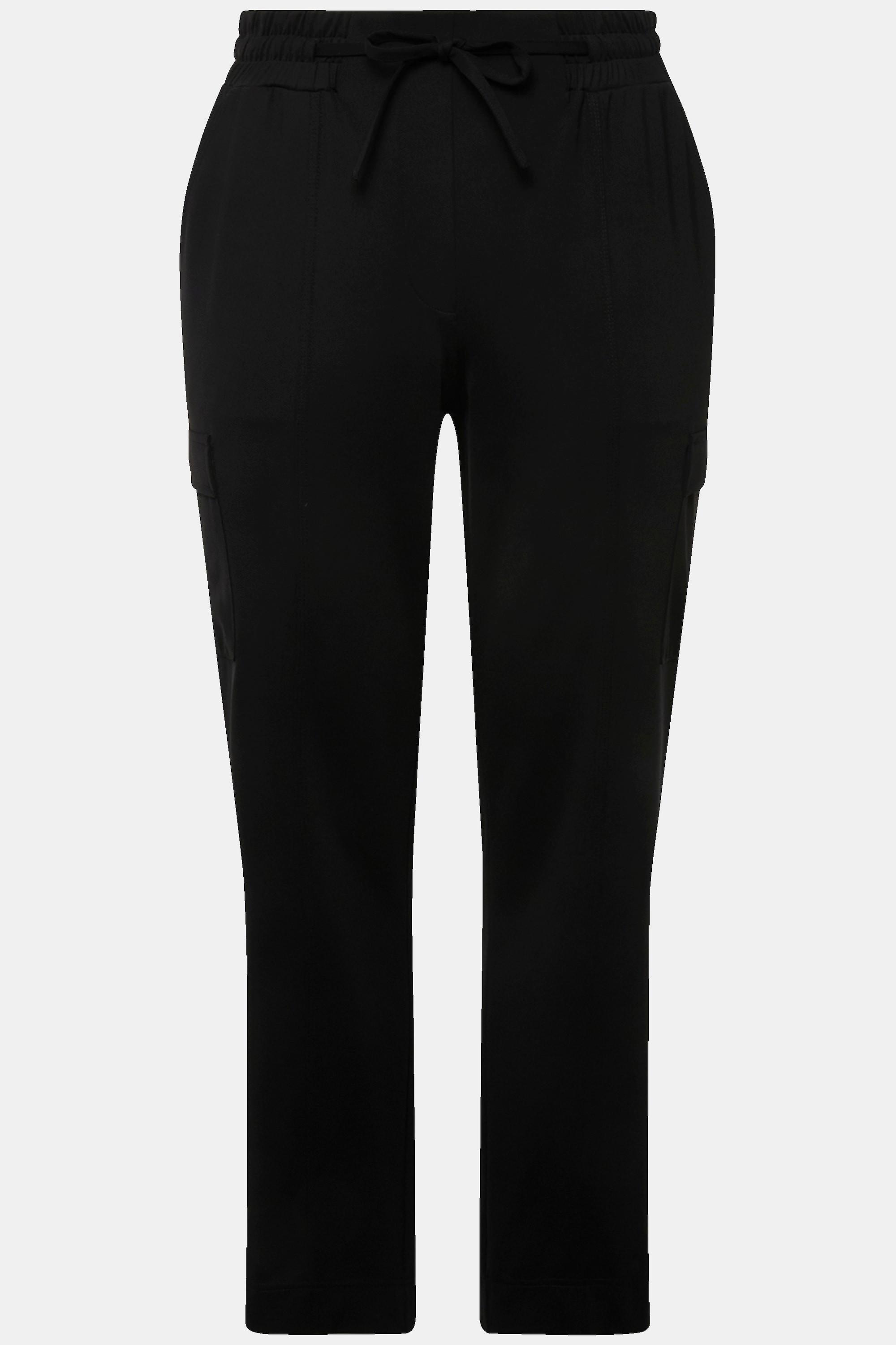 Ulla Popken Cargohose Taschen Elastikbund Saumschlitze  