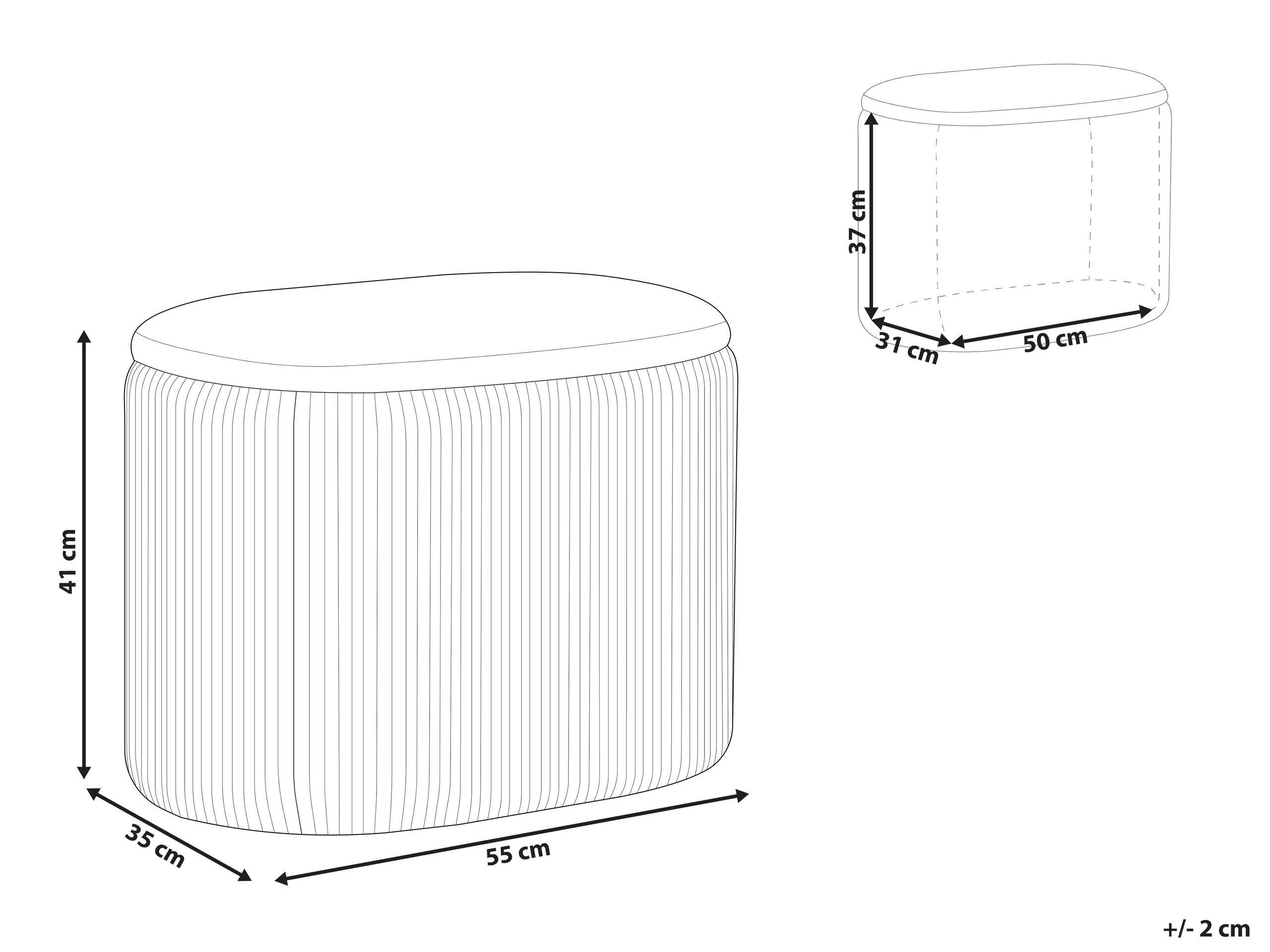 Beliani Pouf aus Samtstoff Modern RICHLAND  