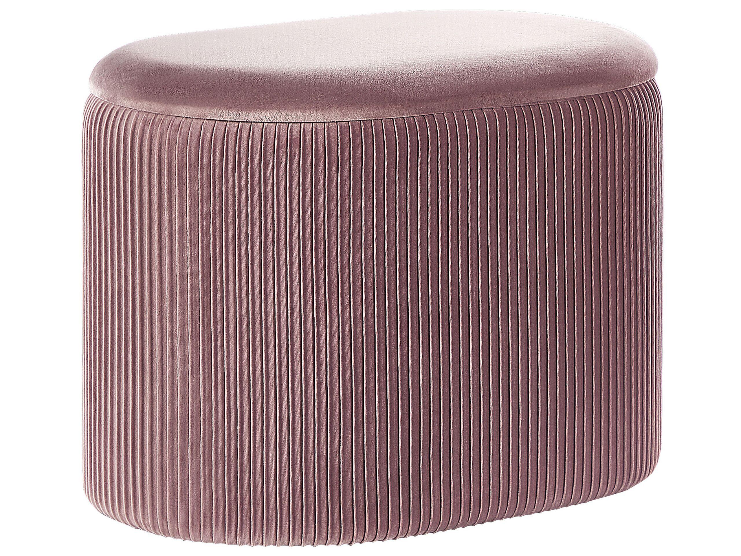 Beliani Pouf aus Samtstoff Modern RICHLAND  