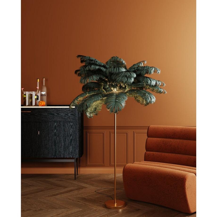 KARE Design Lampada da terra Feather Palm green 165  