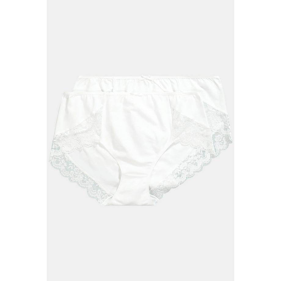 Ulla Popken 2er Pack Büroslips mit Spitze  