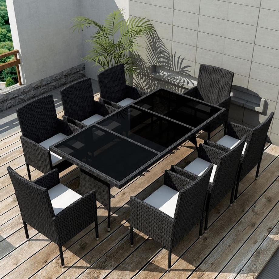 VidaXL Gartentisch und stuhl set poly-rattan  
