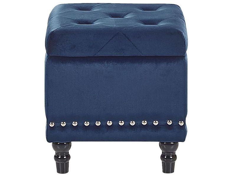 Beliani Pouf en Velours Glamour LORETTO  