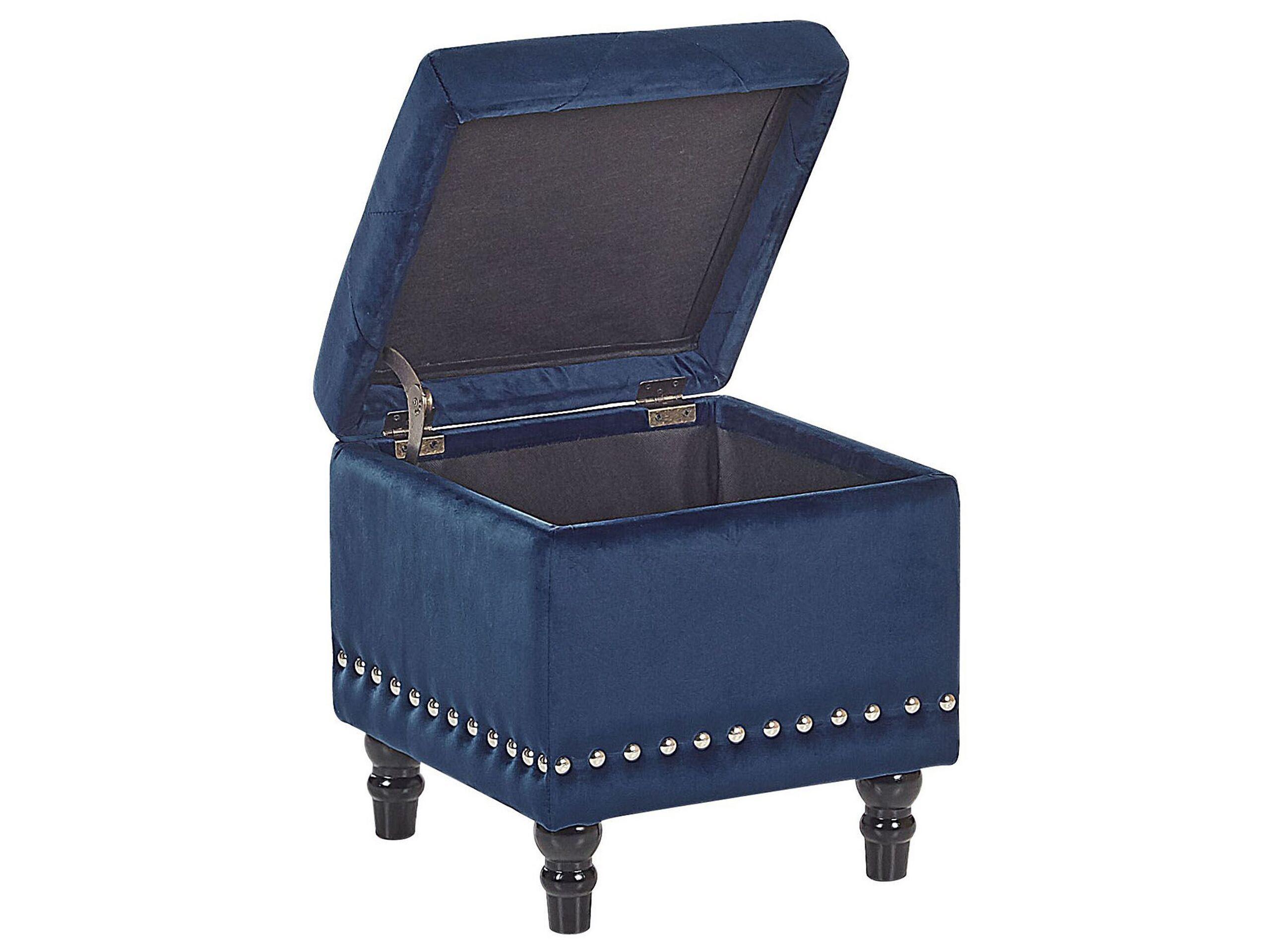 Beliani Pouf contenitore en Velluto Glamour LORETTO  