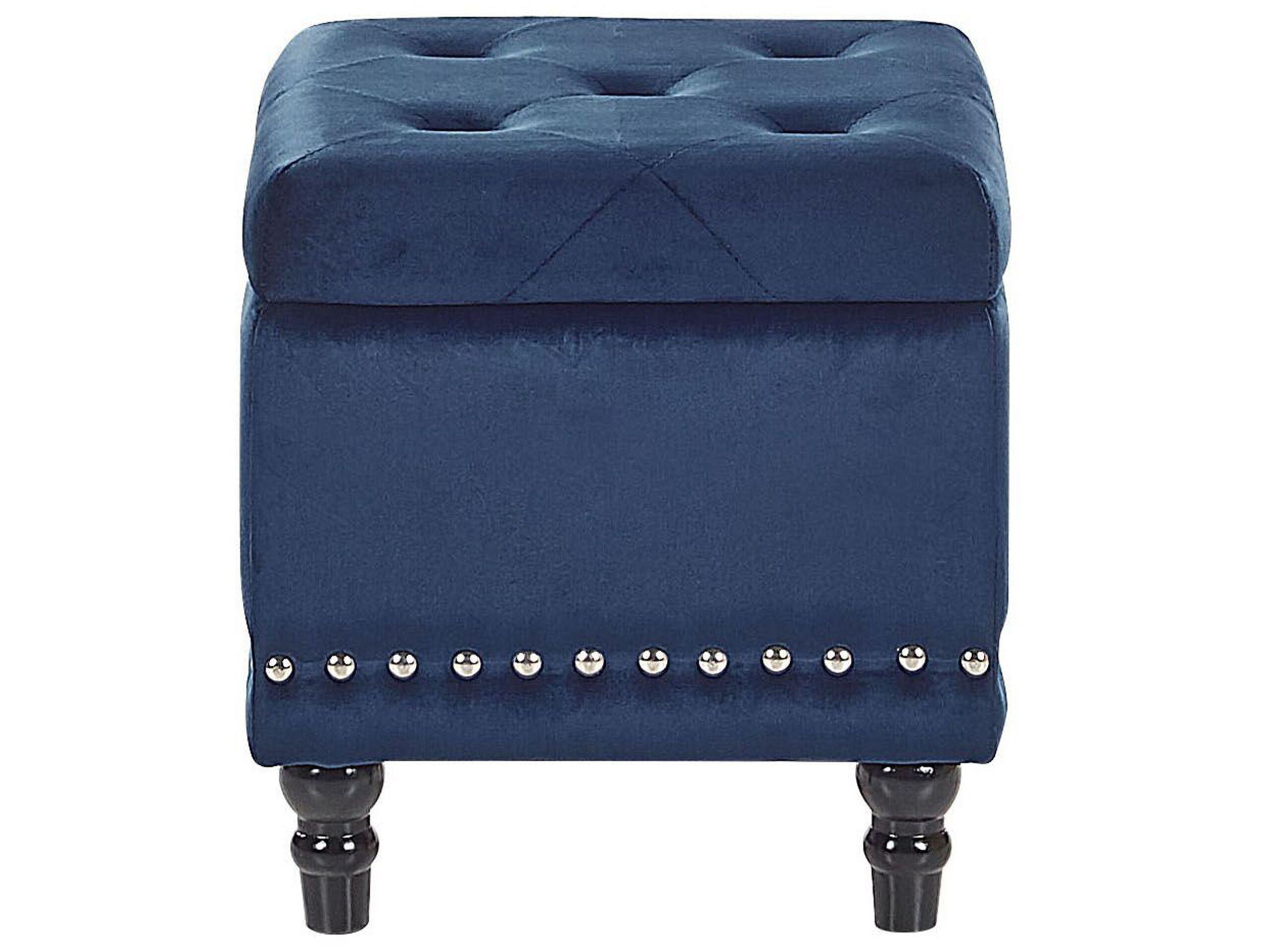 Beliani Pouf contenitore en Velluto Glamour LORETTO  
