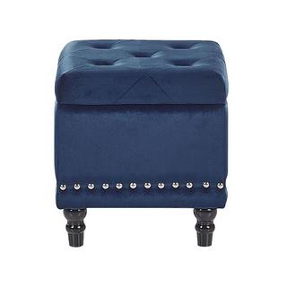 Beliani Pouf contenitore en Velluto Glamour LORETTO  