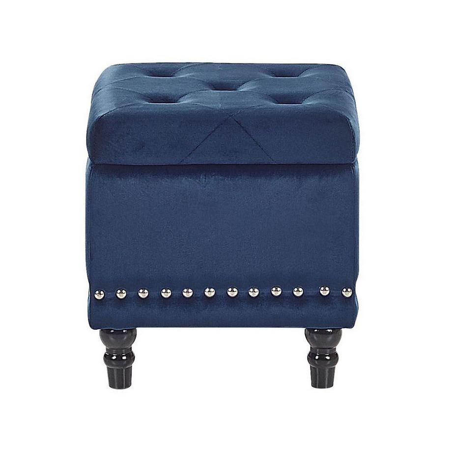 Beliani Pouf mit Stauraum aus Samtstoff Glamourös LORETTO  