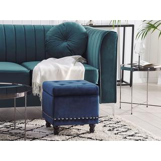 Beliani Pouf contenitore en Velluto Glamour LORETTO  