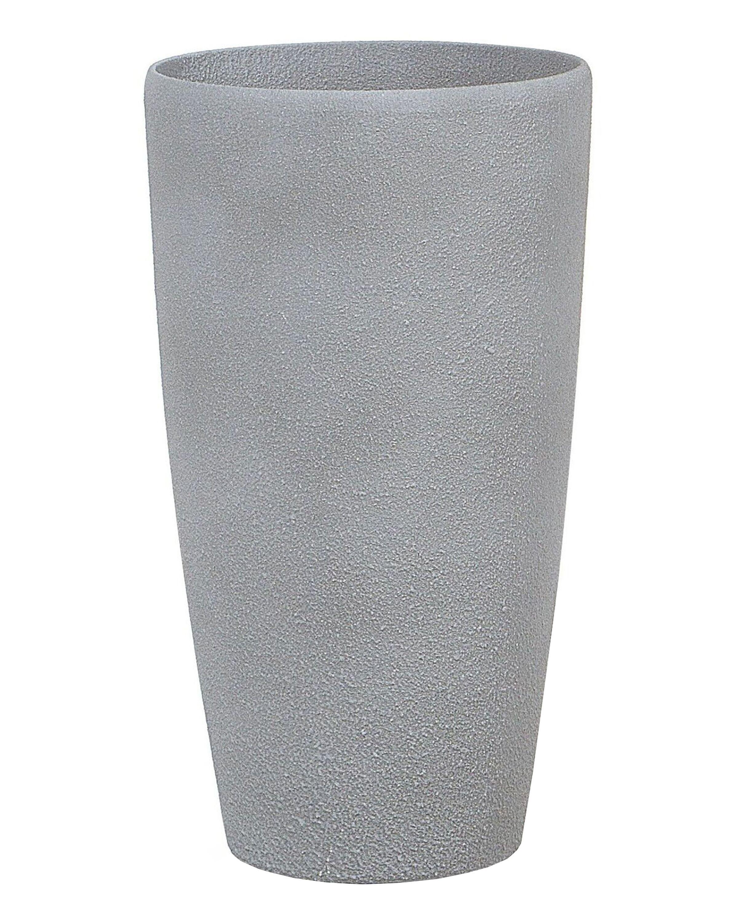Beliani Pot de fleurs moyen en Mélange de pierre Moderne ABDERA  