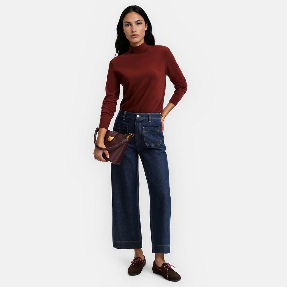 La Redoute Collections Pull col montant en maille fine  