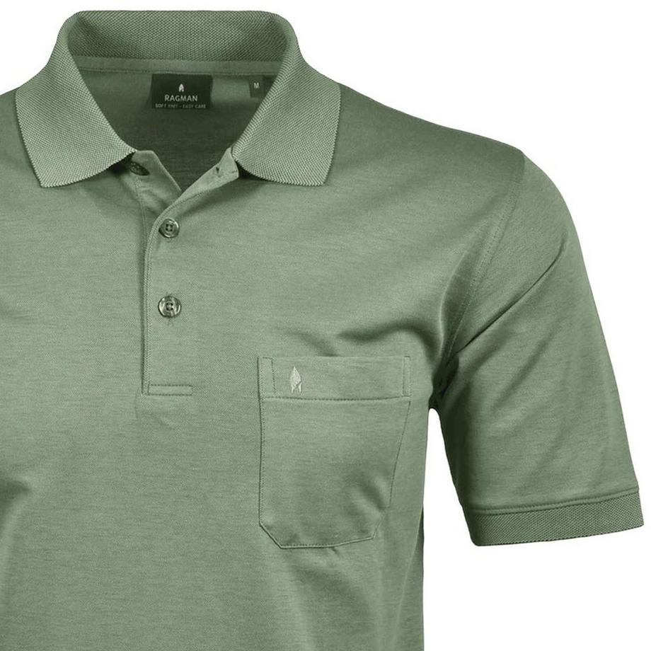 Ragman Softknit Poloshirt Bequeme Passform  
