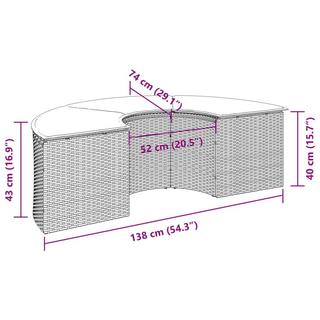 VidaXL  Garten fußbank poly-rattan 