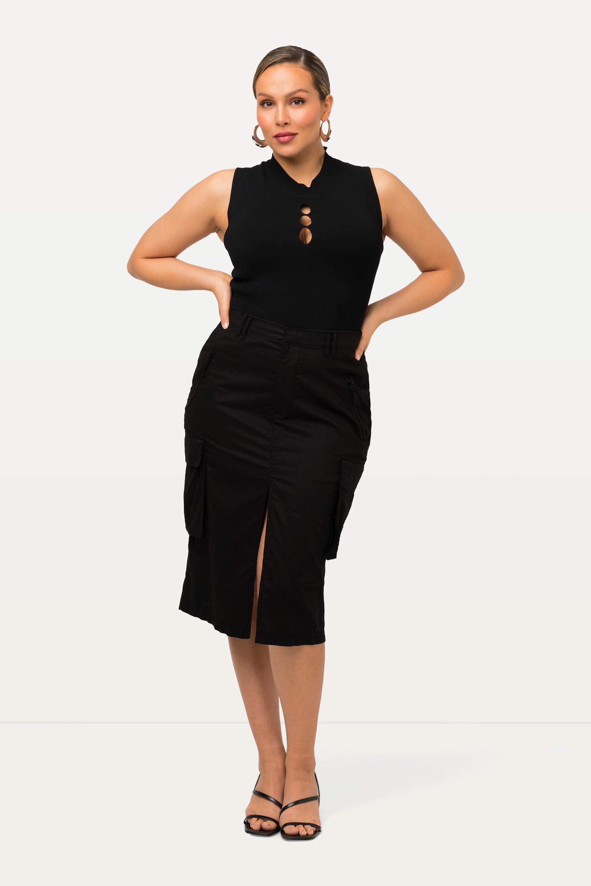 Ulla Popken Utility Style Cargo Rock Taschen Lyocell Mix  