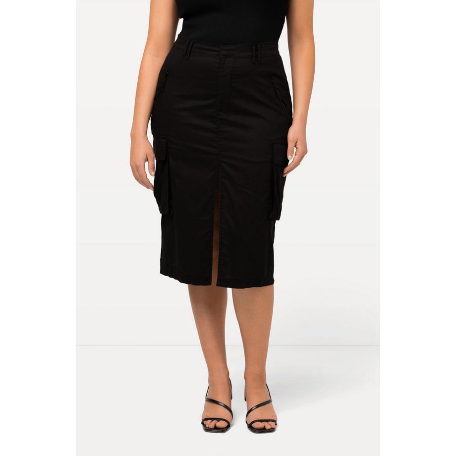 Ulla Popken Gonna Cargo Stile Utility Tasche Misto Lyocell  