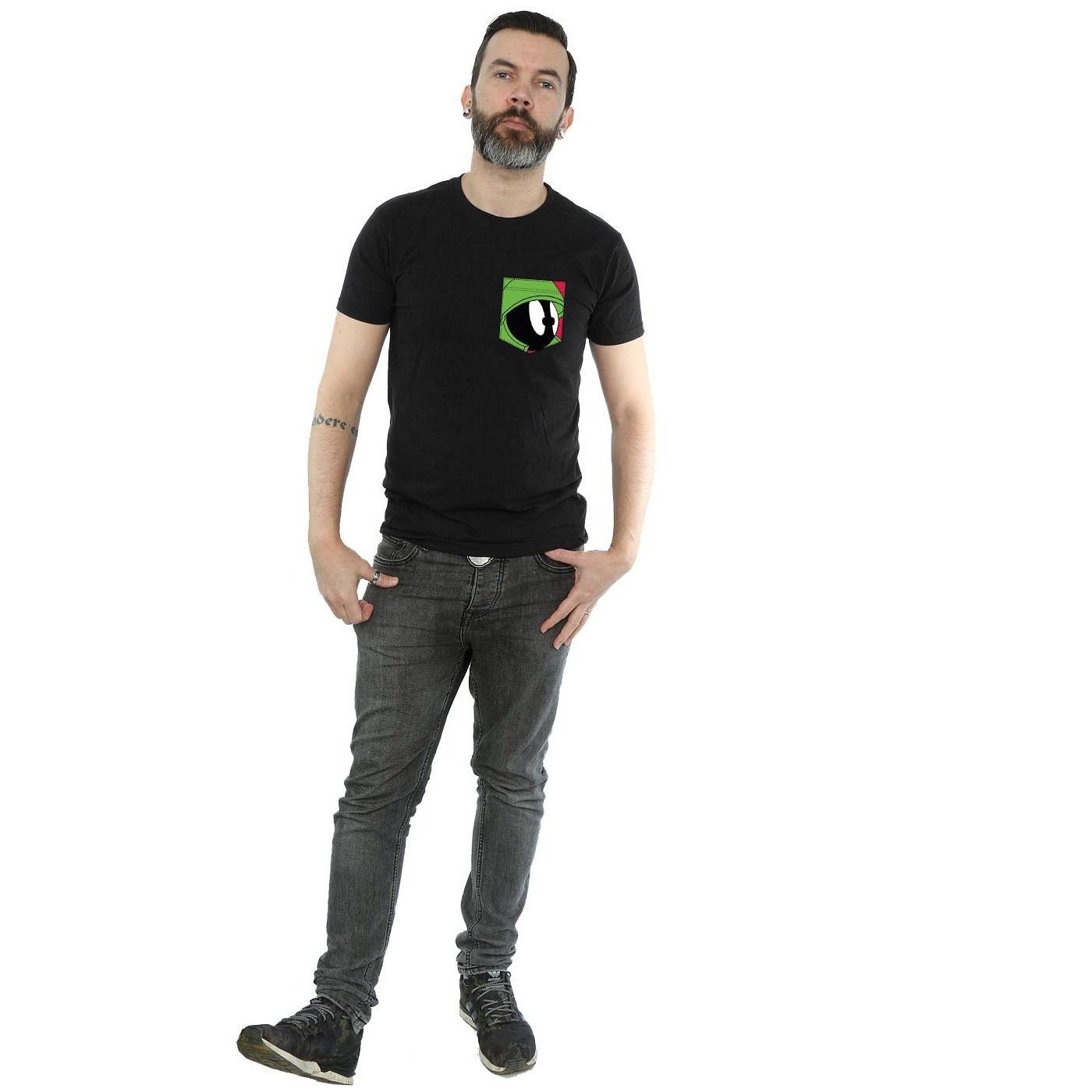 LOONEY TUNES T-shirt Marvin il Marziano con Tasca  