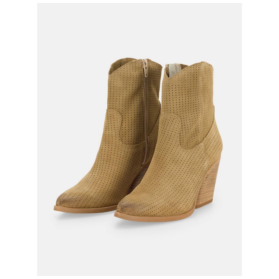 Felmini Perforierte Stiefelette mit Keilabsatz  