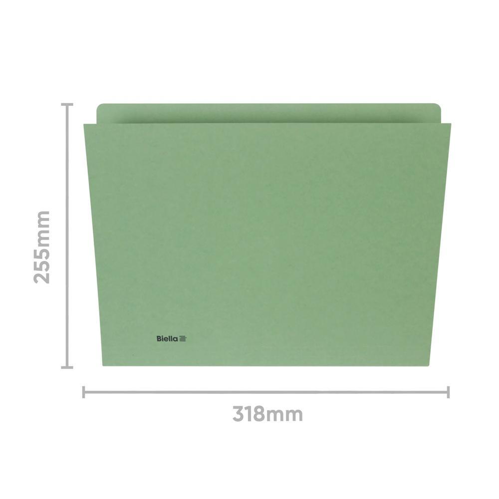 Biella Vertikalmappe A4 Grün 100 Stk., 240g/m2, 5 Rillen  