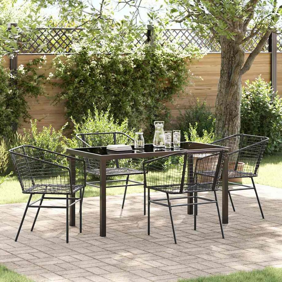 VidaXL Ensemble de salle à manger pour jardin poly rattan  