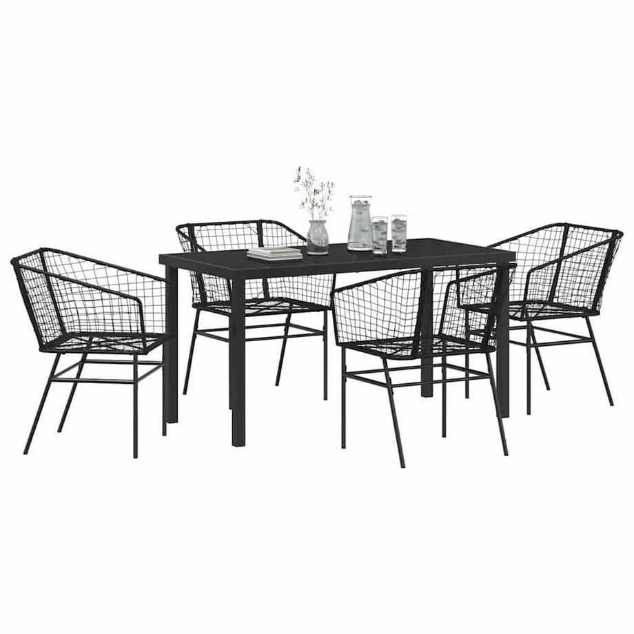 VidaXL Ensemble de salle à manger pour jardin poly rattan  
