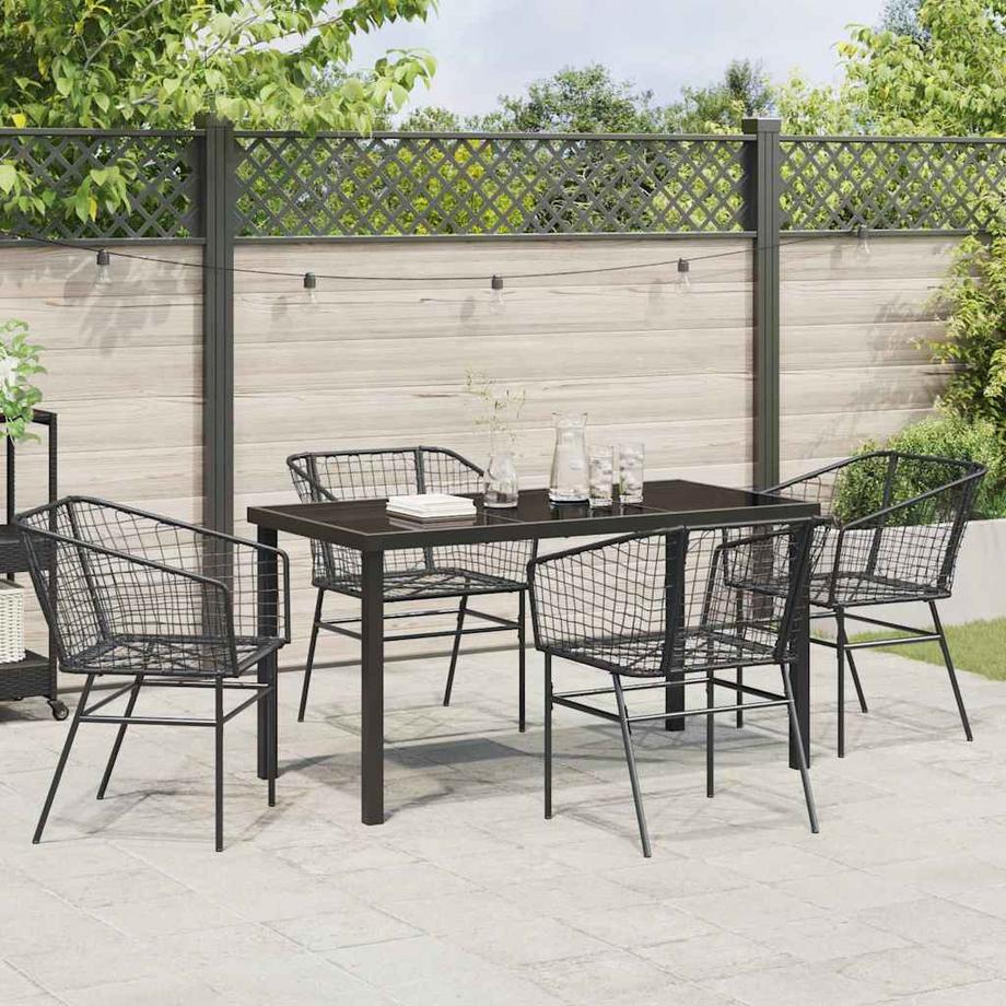 VidaXL Ensemble de salle à manger pour jardin poly rattan  