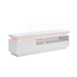 Vente-unique Mobile TV LED 1 anta e 2 cassetti MDF laccato bianco EMERSON  