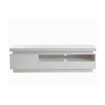 Meuble TV EMERSON II 1 porte 2 tiroirs MDF laquéLEDs