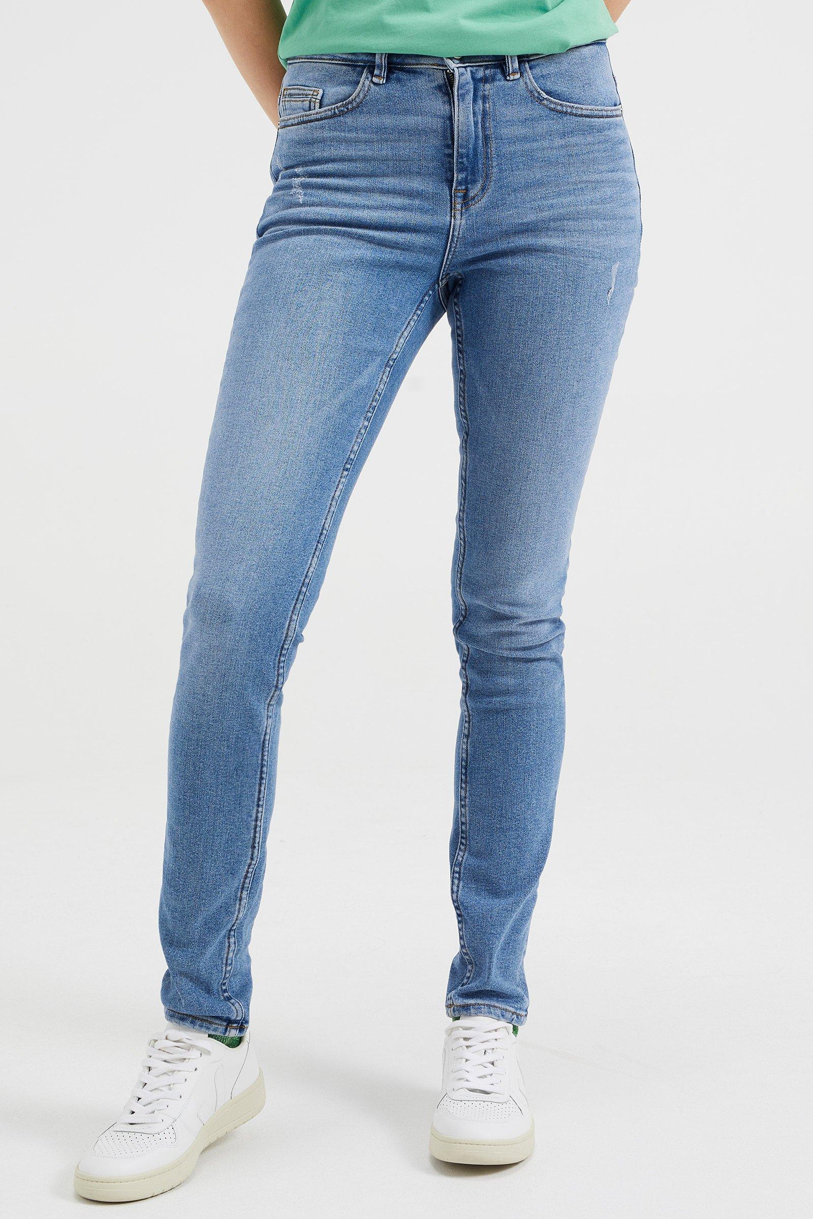 WE Fashion  Dames High Rise Skinny Jeans Met Stretch 