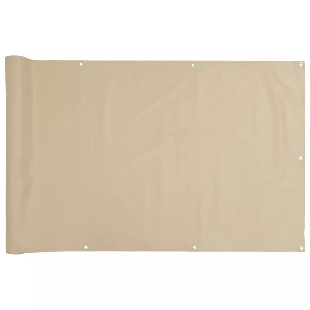 Écran de balcon en tissu Oxford 90x400 cm Beige