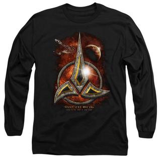 Star Trek Klingon Bedrucktes Langarm-T-Shirt  