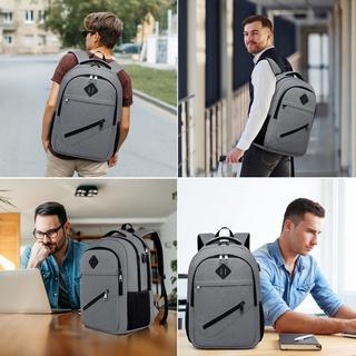 Only-bags.store Zaino per laptop borsa da scuola con tasca per cavo dati impermeabile  