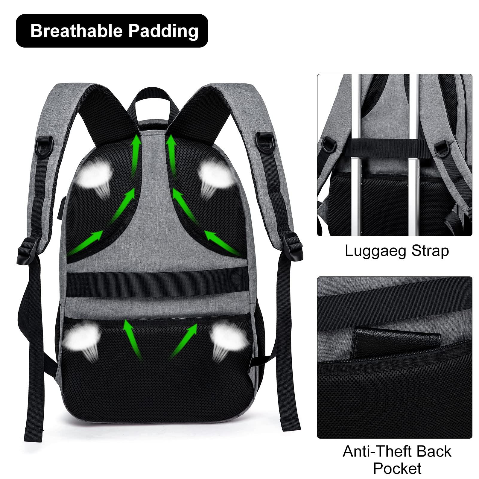 Only-bags.store Sac à dos, sac à dos scolaire imperméable, sacoche pour ordinateur portable avec port de charge USB, sacoche de travail, de voyage et de camping avec pochette antivol  