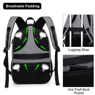 Only-bags.store Rucksack Laptop, Schulrucksack Teen mit Datenkabeltasche, wasserdichte Schultasche  