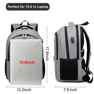 Only-bags.store Sac à dos, sac à dos scolaire imperméable, sacoche pour ordinateur portable avec port de charge USB, sacoche de travail, de voyage et de camping avec pochette antivol  